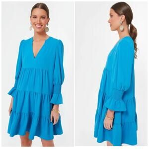 Pomander Place by Tuckernuck Capri Blue Stretch Crepe Kenzo Dress size Large